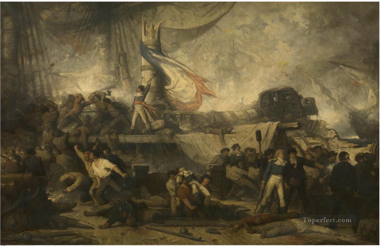 ヘンドリック・フランス・シェーフェルズ トラファルガー海戦におけるアルヘシラス油絵